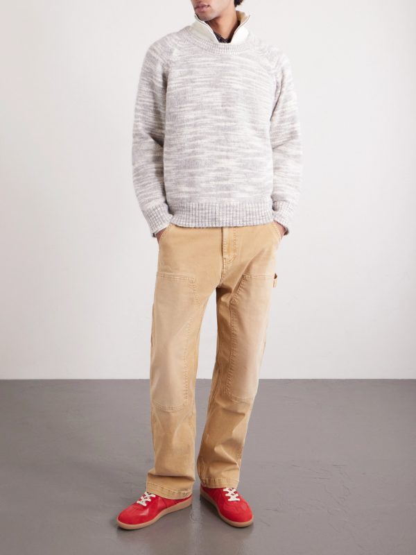 Space-Dyed Alpaca and Pima Cotton-Blend Sweater - OU Space-Dyed Alpaca and Pima Cotton-Blend Sweater - OU