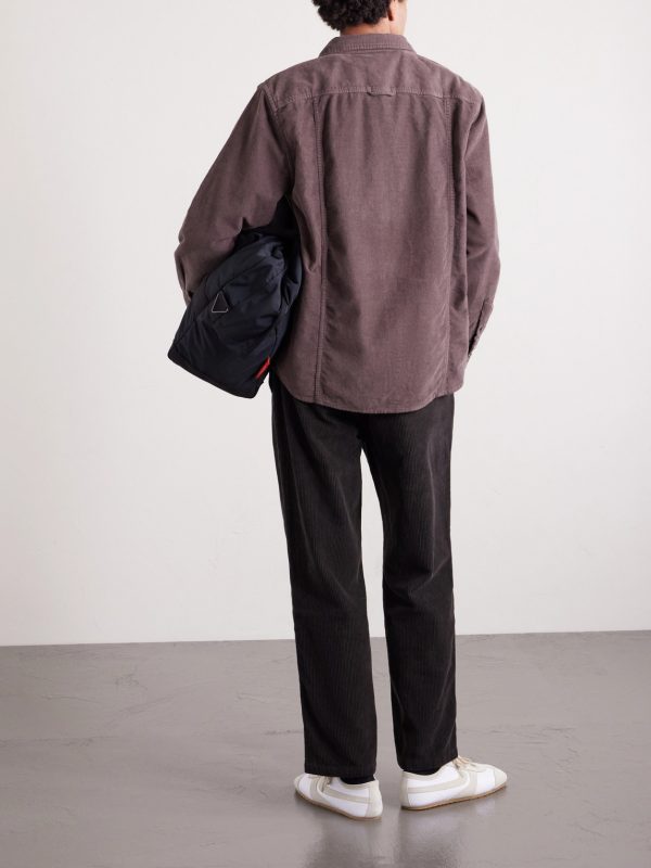 Straight-Leg Cotton-Corduroy Trousers - BK