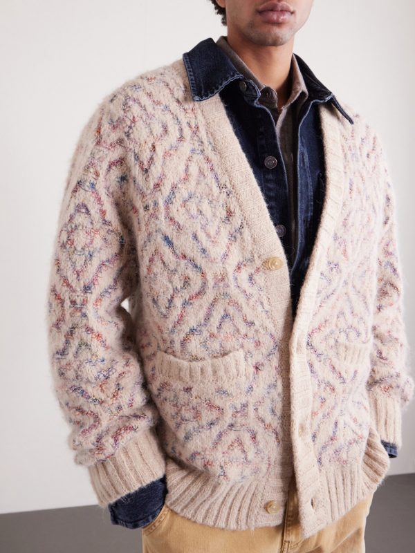 Somatic Space-Dyed Alpaca-Blend Cardigan - CU Somatic Space-Dyed Alpaca-Blend Cardigan - CU