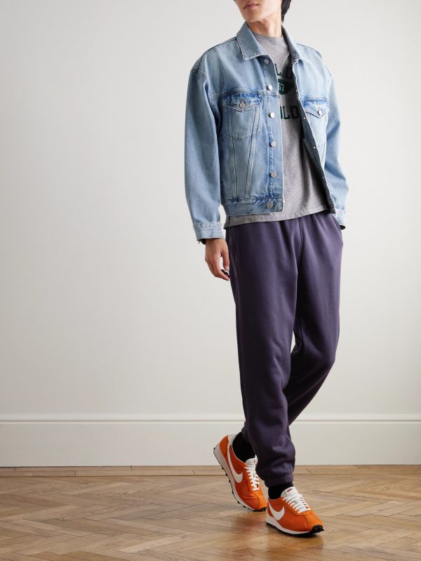 Tapered Cotton-Blend Jersey Sweatpants - OU Tapered Cotton-Blend Jersey Sweatpants - OU