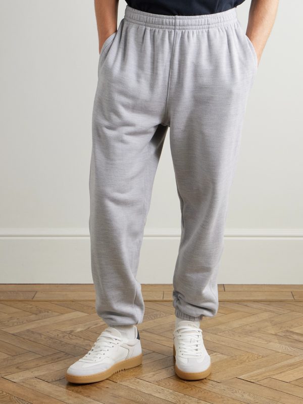 Tapered Cotton-Blend Jersey Sweatpants - FR Tapered Cotton-Blend Jersey Sweatpants - FR