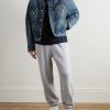 Tapered Cotton-Blend Jersey Sweatpants - OU Tapered Cotton-Blend Jersey Sweatpants - OU