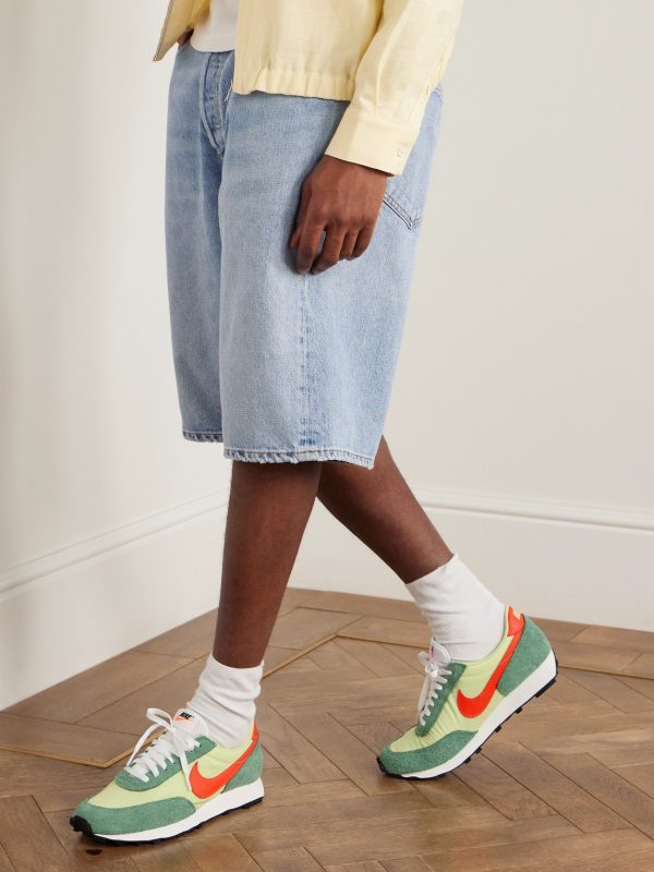 Daybreak SP Leather-Trimmed Suede and Shell Sneakers - OU Daybreak SP Leather-Trimmed Suede and Shell Sneakers - OU