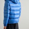 Maya Logo-Appliquéd Quilted Shell Hooded Down Jacket - BK