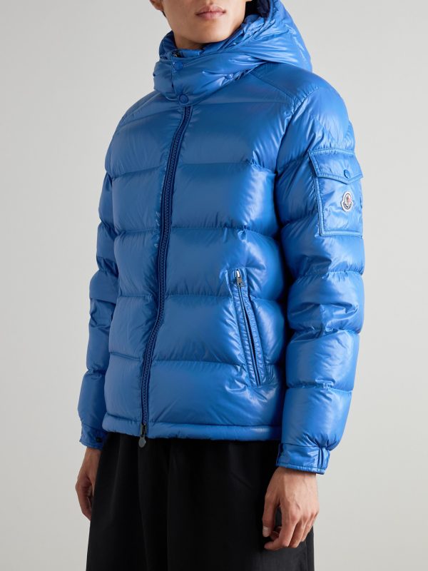 Maya Logo-Appliquéd Quilted Shell Hooded Down Jacket - FR