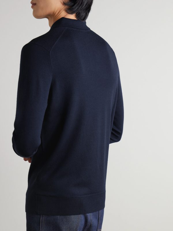 Slim-Fit Merino Wool Polo Shirt - BK