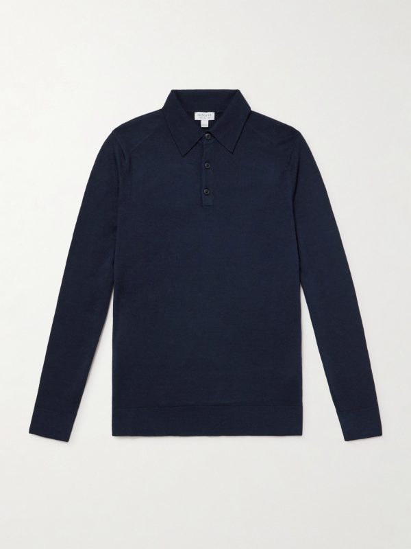 Slim-Fit Merino Wool Polo Shirt
