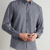 Button-Down Collar Cotton-Flannel Shirt - FR