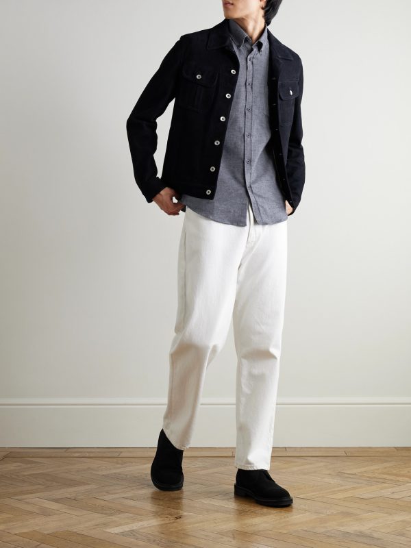 Button-Down Collar Cotton-Flannel Shirt - OU