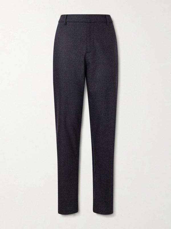 Tapered Stretch Wool and Cashmere-Blend Flannel Trousers Tapered Stretch Wool and Cashmere-Blend Flannel Trousers