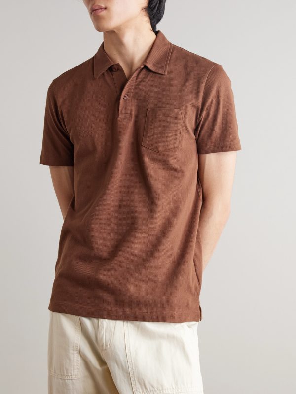 Riviera Cotton-Mesh Polo Shirt - FR Riviera Cotton-Mesh Polo Shirt - FR