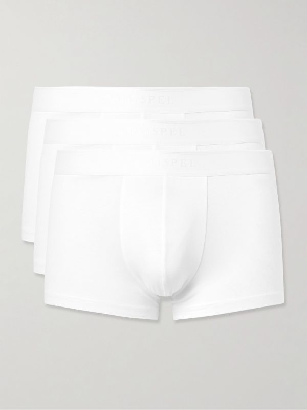 Three-Pack Stretch-Cotton Boxer Briefs