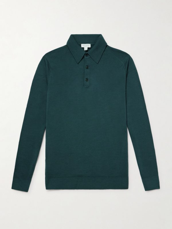 Slim-Fit Merino Wool Polo Shirt Slim-Fit Merino Wool Polo Shirt