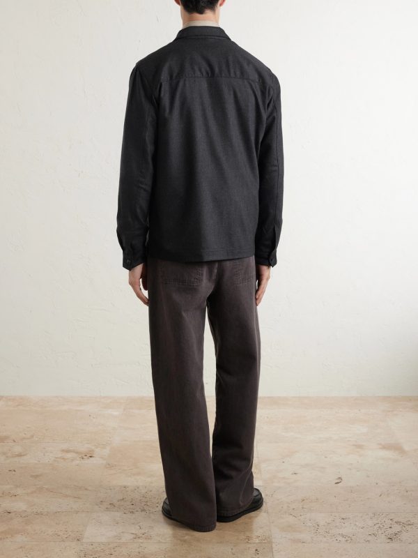 Stretch Wool and Cashmere-Blend Flannel Overshirt - BK Stretch Wool and Cashmere-Blend Flannel Overshirt - BK