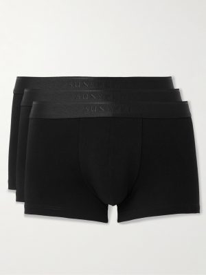 Three-Pack Stretch-Cotton Boxer Briefs Three-Pack Stretch-Cotton Boxer Briefs