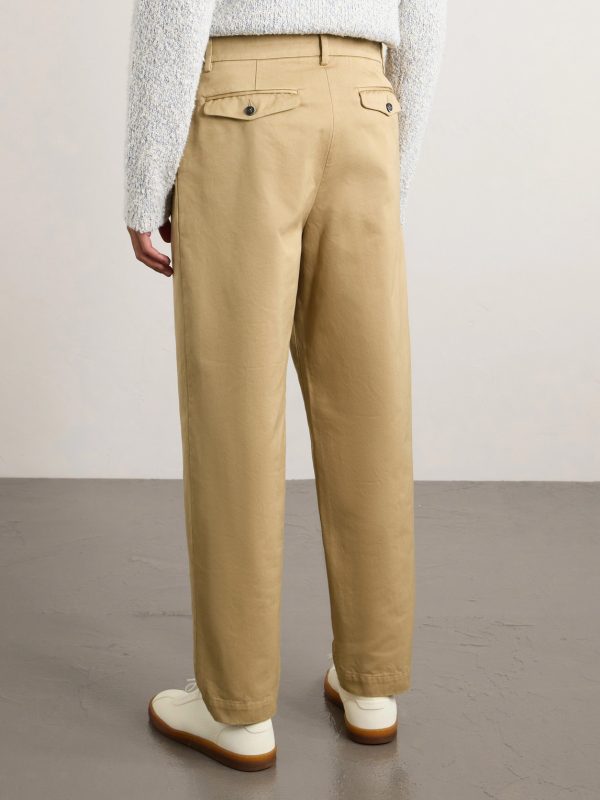 Straight-Leg Cotton-Gabardine Trousers - BK Straight-Leg Cotton-Gabardine Trousers - BK