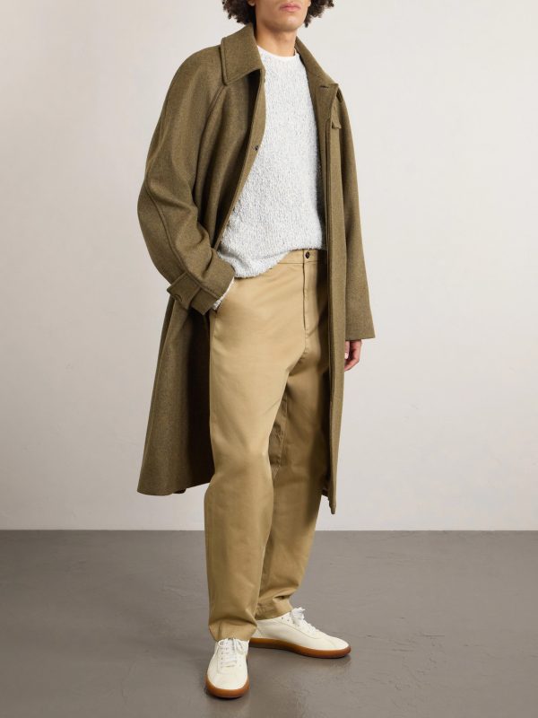 Straight-Leg Cotton-Gabardine Trousers - OU Straight-Leg Cotton-Gabardine Trousers - OU