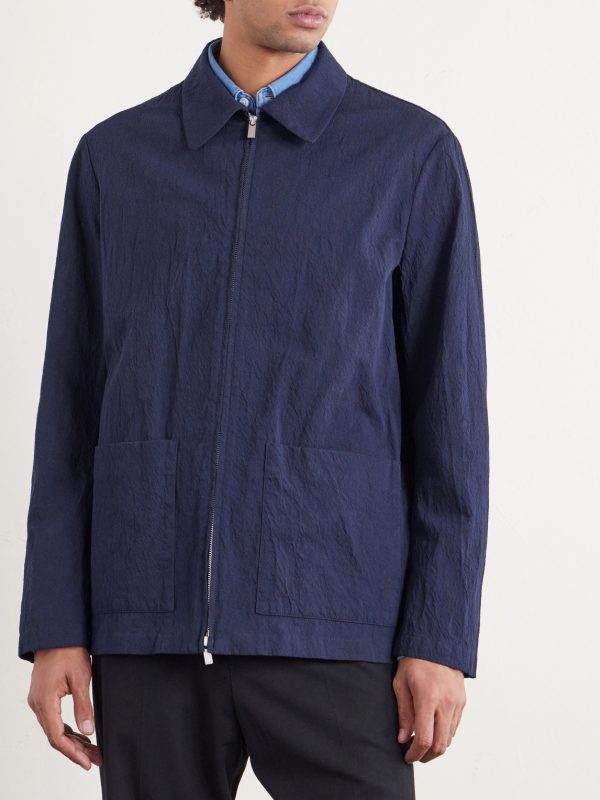 Crinkled Cotton-Blend Overshirt - FR
