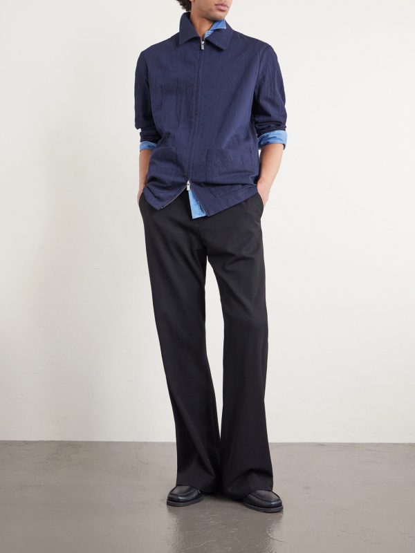 Crinkled Cotton-Blend Overshirt - OU