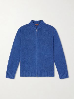 Linen-Blend Zip-Up Cardigan Linen-Blend Zip-Up Cardigan