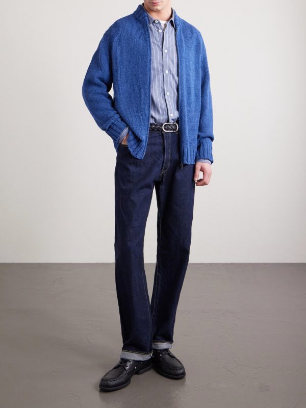 Linen-Blend Zip-Up Cardigan - OU Linen-Blend Zip-Up Cardigan - OU