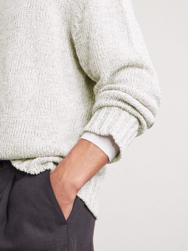 Caloma Linen and Cotton-Blend Sweater - CU Caloma Linen and Cotton-Blend Sweater - CU