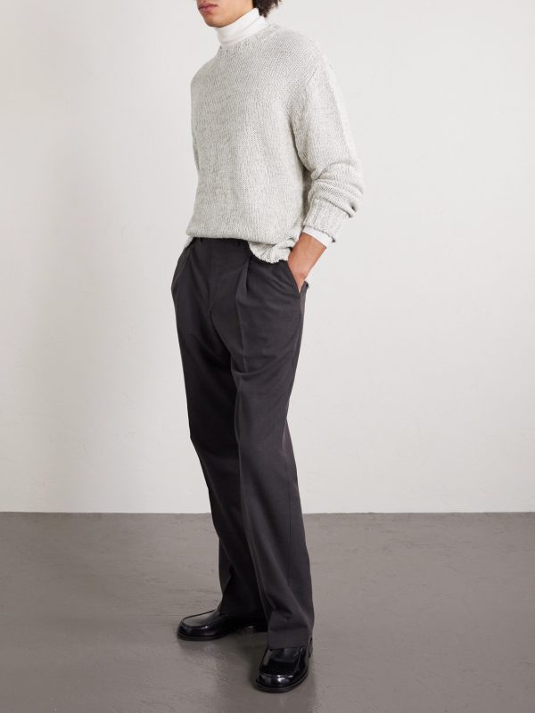 Caloma Linen and Cotton-Blend Sweater - OU Caloma Linen and Cotton-Blend Sweater - OU