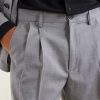Straight-Leg Pleated Virgin Wool Suit Trousers - E1 Straight-Leg Pleated Virgin Wool Suit Trousers - E1