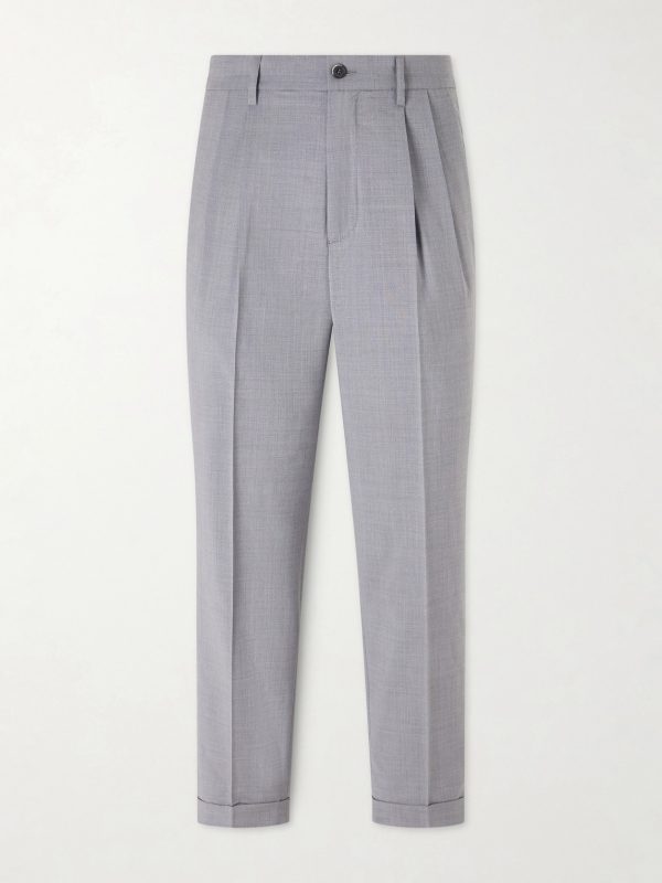 Straight-Leg Pleated Virgin Wool Suit Trousers Straight-Leg Pleated Virgin Wool Suit Trousers
