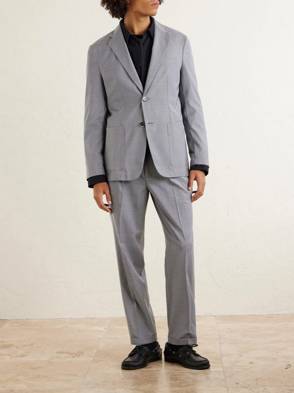 Straight-Leg Pleated Virgin Wool Suit Trousers - OU Straight-Leg Pleated Virgin Wool Suit Trousers - OU