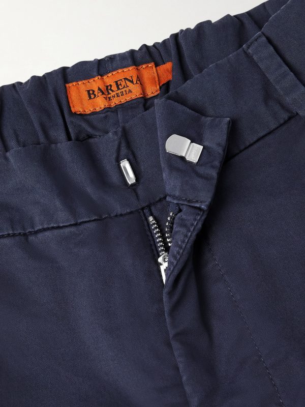 Tapered Stretch-Cotton Gabardine Trousers - E1