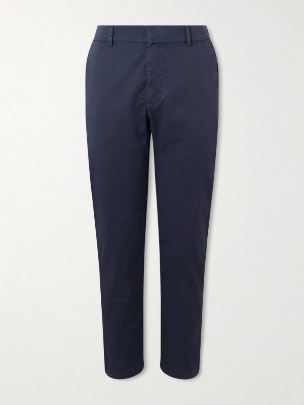 Tapered Stretch-Cotton Gabardine Trousers