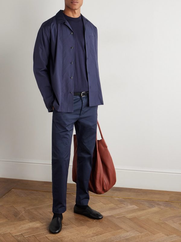 Tapered Stretch-Cotton Gabardine Trousers - OU