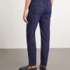 Slim-Leg Crinkled Cotton-Blend Trousers - BK