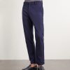 Slim-Leg Crinkled Cotton-Blend Trousers - FR