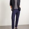 Slim-Leg Crinkled Cotton-Blend Trousers - OU