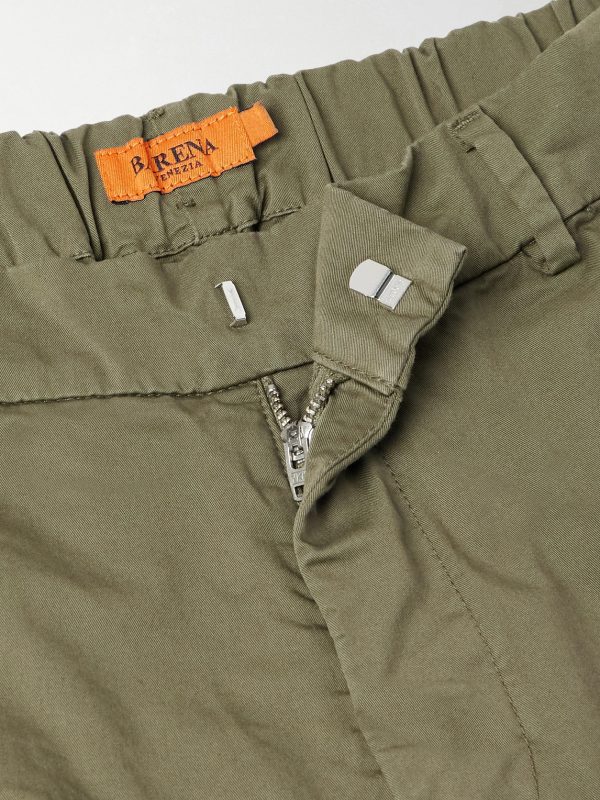 Tapered Stretch-Cotton Gabardine Trousers - E1