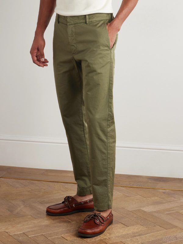 Tapered Stretch-Cotton Gabardine Trousers - FR