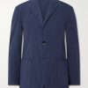 Slim-Fit Garment-Dyed Cotton-Blend Suit Jacket