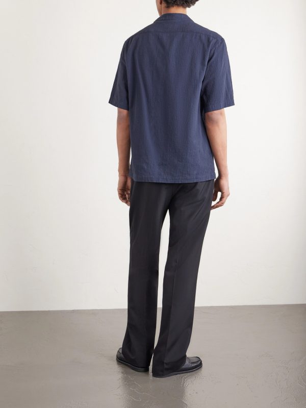 Garment-Dyed Cotton-Gauze Shirt - BK