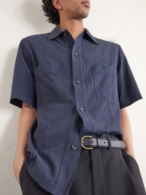Garment-Dyed Cotton-Gauze Shirt - CU