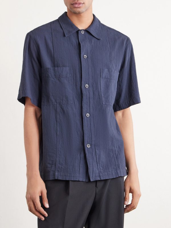 Garment-Dyed Cotton-Gauze Shirt - FR