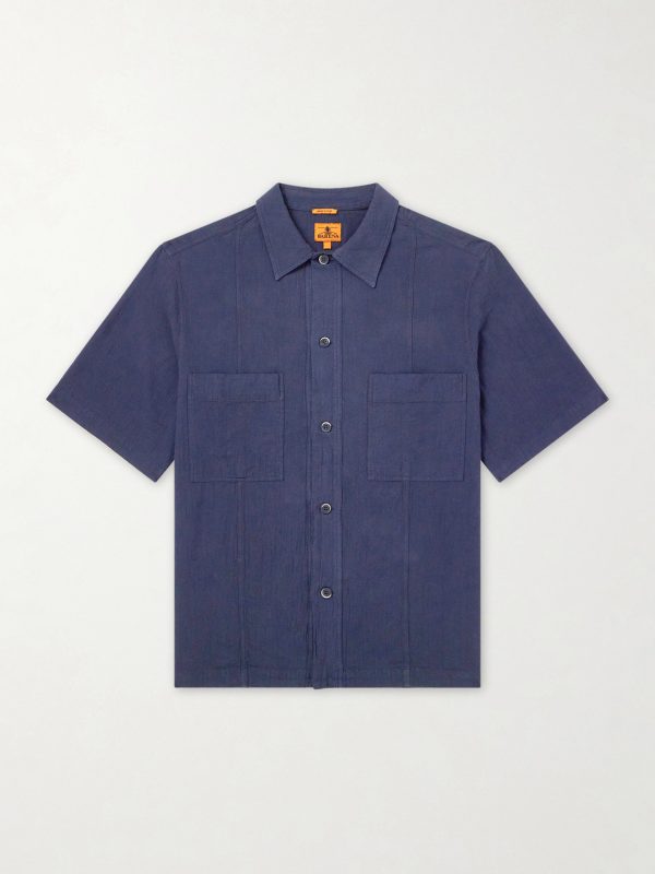 Garment-Dyed Cotton-Gauze Shirt