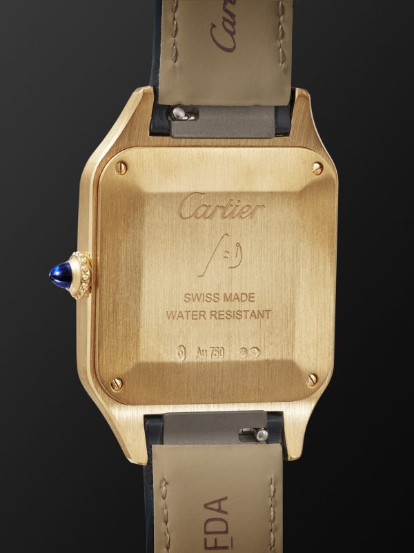 Santos-Dumont Large 43.5mm 18-Karat Gold and Alligator Watch, Ref. No. WGSA0115 - BK Santos-Dumont Large 43.5mm 18-Karat Gold and Alligator Watch, Ref. No. WGSA0115 - BK