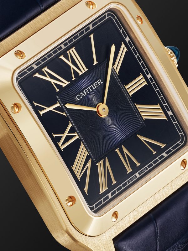 Santos-Dumont Large 43.5mm 18-Karat Gold and Alligator Watch, Ref. No. WGSA0115 - CU Santos-Dumont Large 43.5mm 18-Karat Gold and Alligator Watch, Ref. No. WGSA0115 - CU