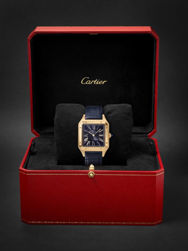 Santos-Dumont Large 43.5mm 18-Karat Gold and Alligator Watch, Ref. No. WGSA0115 - E3 Santos-Dumont Large 43.5mm 18-Karat Gold and Alligator Watch, Ref. No. WGSA0115 - E3