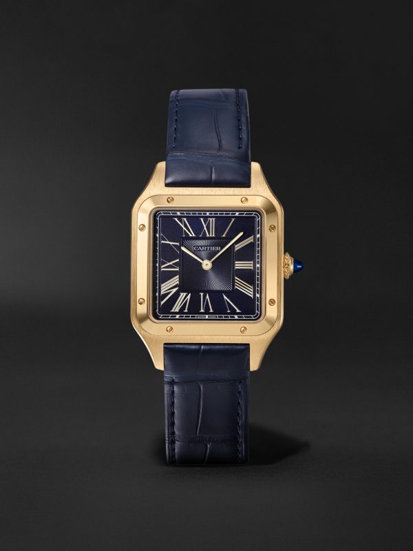 Santos-Dumont Large 43.5mm 18-Karat Gold and Alligator Watch, Ref. No. WGSA0115 Santos-Dumont Large 43.5mm 18-Karat Gold and Alligator Watch, Ref. No. WGSA0115