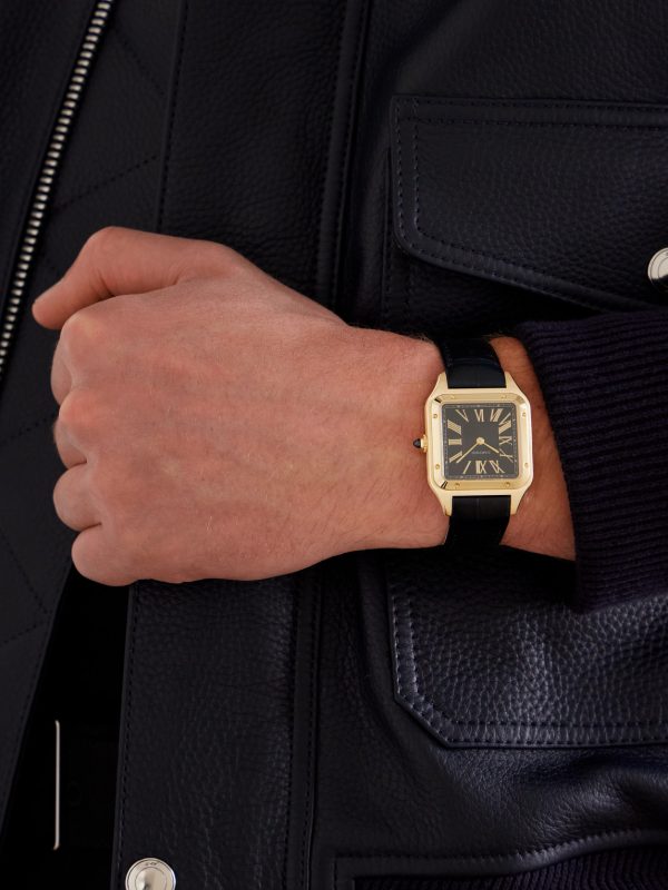 Santos-Dumont Large 43.5mm 18-Karat Gold and Alligator Watch, Ref. No. WGSA0115 - OU Santos-Dumont Large 43.5mm 18-Karat Gold and Alligator Watch, Ref. No. WGSA0115 - OU