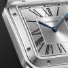 Santos-Dumont Large 43.5mm Stainless Steel and Alligator Watch, Ref. No. W2SA0085 - CU Santos-Dumont Large 43.5mm Stainless Steel and Alligator Watch, Ref. No. W2SA0085 - CU
