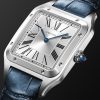 Santos-Dumont Large 43.5mm Stainless Steel and Alligator Watch, Ref. No. W2SA0085 - FR Santos-Dumont Large 43.5mm Stainless Steel and Alligator Watch, Ref. No. W2SA0085 - FR